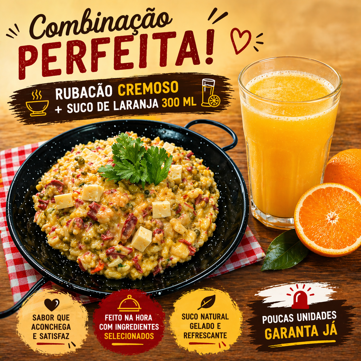 ESPECIAL DO DIA ( TERÇA )  -  RUBACAO + SUCO NATURAL GRÁTIS