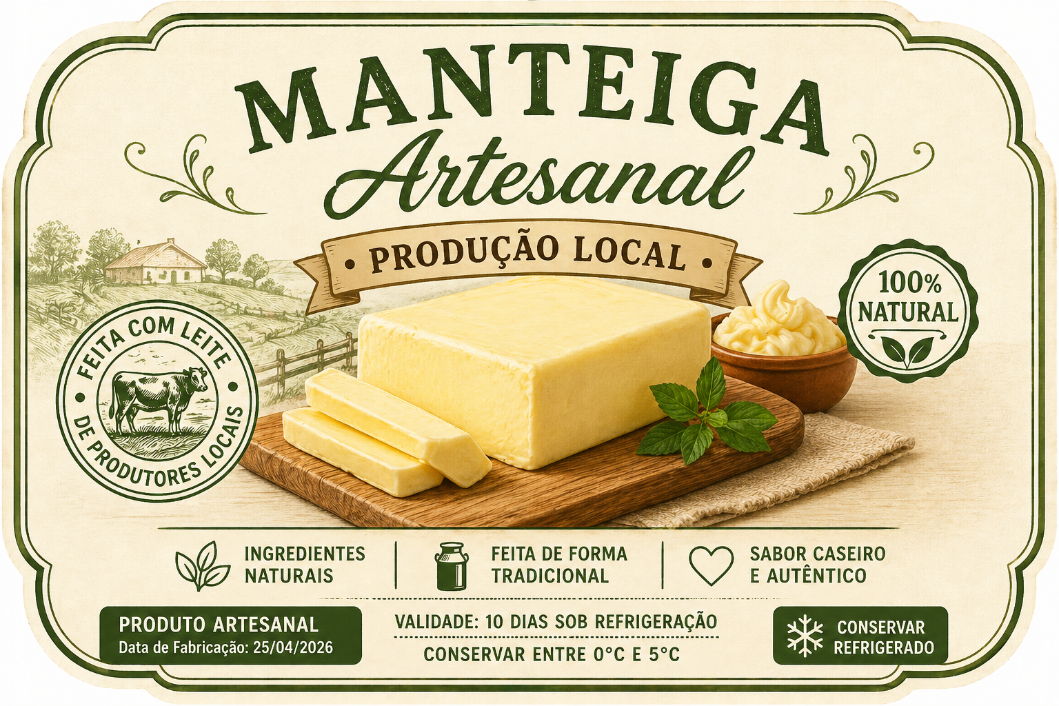 MANTEIGA ARTESANAL 200 GRAMAS
