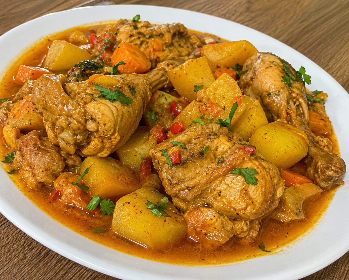 PORÇAO DE GALINHA GUISADA