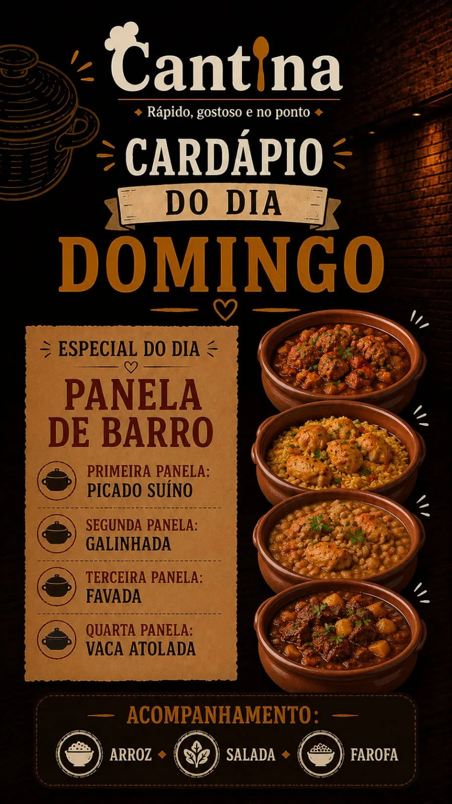 PANELA DE BARRO - DOMINGO 